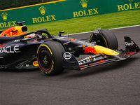 Max Verstappen of the Netherlands is driving the Oracle Red Bull Racing RB20 Honda RBPT during the Formula 1 Rolex Belgian Grand Prix 2024 i...