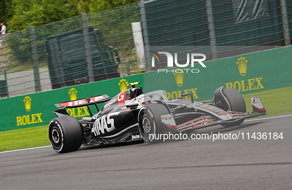 Nico Hulkenberg of Germany is driving the (27) MoneyGram Haas F1 Team VF-24 Ferrari during the Formula 1 Rolex Belgian Grand Prix 2024 in Fr...