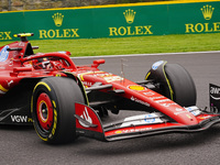 Carlos Sainz Jr. of Spain is driving the (55) Scuderia Ferrari SF-24 Ferrari during the Formula 1 Rolex Belgian Grand Prix 2024 in Francorch...