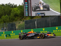 Sergio Perez of Mexico is driving the (11) Oracle Red Bull Racing RB20 Honda RBPT during the Formula 1 Rolex Belgian Grand Prix 2024 in Fran...