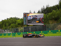 Sergio Perez of Mexico is driving the (11) Oracle Red Bull Racing RB20 Honda RBPT during the Formula 1 Rolex Belgian Grand Prix 2024 in Fran...