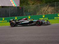 Lewis Hamilton of the UK is driving the (44) Mercedes-AMG Petronas F1 Team F1 W15 E Performance Mercedes during the Formula 1 Rolex Belgian...