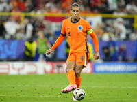 Virgil van Dijk centre-back of Netherlands and Liverpool FC during the UEFA EURO 2024 semi-final match between Netherlands and England at Fo...