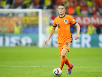 Joey Veerman central midfield of Netherlands and PSV Eindhoven during the UEFA EURO 2024 semi-final match between Netherlands and England at...