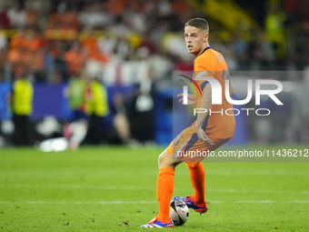 Joey Veerman central midfield of Netherlands and PSV Eindhoven during the UEFA EURO 2024 semi-final match between Netherlands and England at...