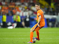 Joey Veerman central midfield of Netherlands and PSV Eindhoven during the UEFA EURO 2024 semi-final match between Netherlands and England at...