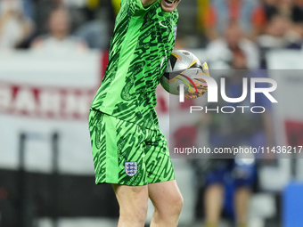 Jordan Pickford goalkeeper of England and Everton FC during the UEFA EURO 2024 semi-final match between Netherlands and England at Football...