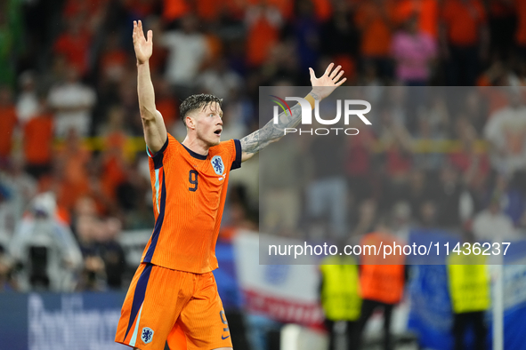 Wout Weghorst centre-forward of Netherlands and TSG 1899 Hoffenheim during the UEFA EURO 2024 semi-final match between Netherlands and Engla...