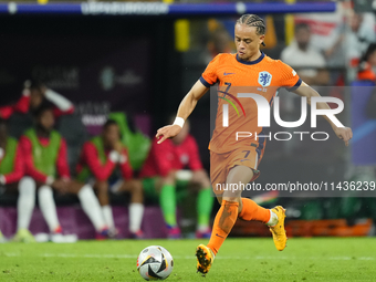 Xavi Simons attacking midfield of Netherlands and RB Leipzig during the UEFA EURO 2024 semi-final match between Netherlands and England at F...