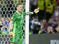 Jordan Pickford goalkeeper of England and Everton FC during the UEFA EURO 2024 semi-final match between Netherlands and England at Football...