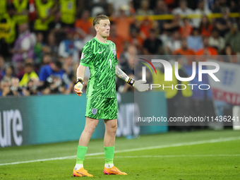 Jordan Pickford goalkeeper of England and Everton FC during the UEFA EURO 2024 semi-final match between Netherlands and England at Football...