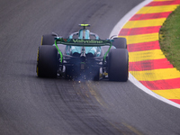 Lance Stroll of Aston Martin Cognizant F1 Team is driving his single-seater during the free practice of the Belgian GP, the 14th race of the...