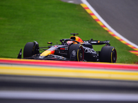 Max Verstappen of Red Bull Racing Honda is driving his single-seater during the free practice of the Belgian GP, the 14th race of the Formul...