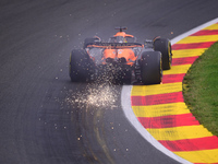 Oscar Piastri of McLaren F1 Team is driving his single-seater during the free practice of the Belgian GP, the 14th race of the Formula 1 Wor...