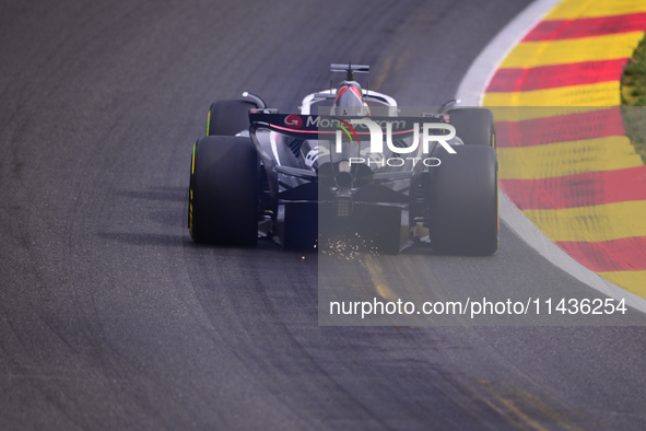 Kevin Magnussen of Haas F1 Team is driving his single-seater during the free practice of the Belgian GP, the 14th race of the Formula 1 Worl...