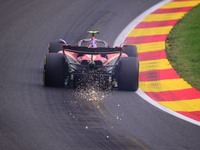 Carlos Sainz of Scuderia Ferrari is driving his single-seater during the free practice of the Belgian GP, the 14th race of the Formula 1 Wor...