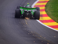 Valtteri Bottas of Stake F1 Team is driving his single-seater during the free practice of the Belgian GP, the 14th race of the Formula 1 Wor...