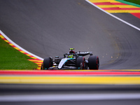 Lewis Hamilton of Mercedes-AMG Petronas F1 Team is driving his single-seater during the free practice of the Belgian GP, the 14th race of th...