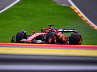 Charles Leclerc of Scuderia Ferrari is driving his single-seater during the free practice of the Belgian GP, the 14th race of the Formula 1...