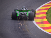 Guanyu Zhou of Stake F1 Team Sauber is driving his single-seater during the free practice of the Belgian GP, the 14th race of the Formula 1...