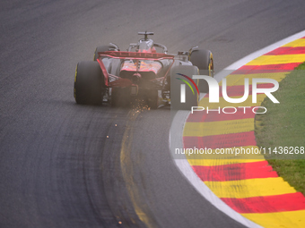 Esteban Ocon of Alpine F1 Team is driving his single-seater during the free practice of the Belgian GP, the 14th race of the Formula 1 World...