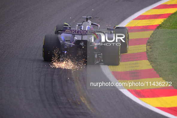 Alexander Albon of Williams F1 Team is driving his single-seater during the free practice of the Belgian GP, the 14th race of the Formula 1...