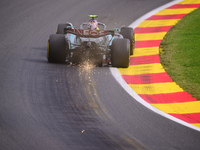 Lewis Hamilton of Mercedes-AMG Petronas F1 Team is driving his single-seater during the free practice of the Belgian GP, the 14th race of th...