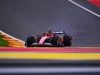 Carlos Sainz of Scuderia Ferrari is driving his single-seater during the free practice of the Belgian GP, the 14th race of the Formula 1 Wor...