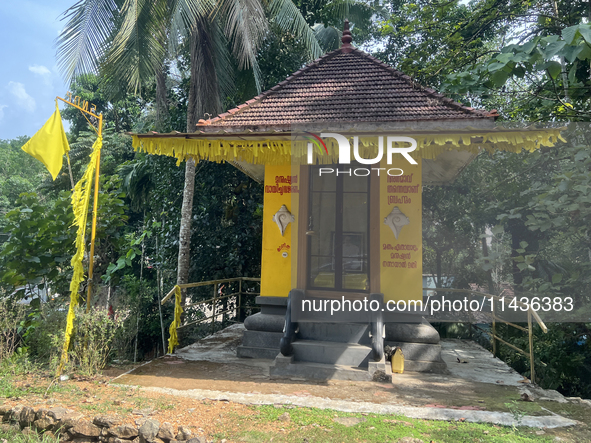 A small shrine is standing in Pathanamthitta, Kerala, India, on April 05, 2024. 