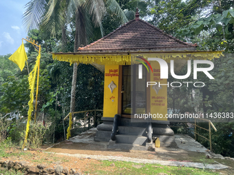 A small shrine is standing in Pathanamthitta, Kerala, India, on April 05, 2024. (