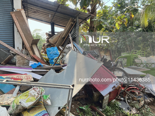 Scrap items are waiting to be sorted in Konni, Pathanamthitta, Kerala, India, on April 05, 2024. 