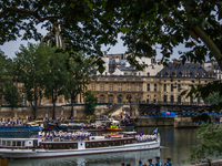 The Olympic Games of Paris 2024 are realizing the historical opening in Paris, France, on July 26, 2024. Boats with all 205 countries repres...