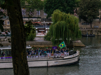 The Olympic Games of Paris 2024 are realizing the historical opening in Paris, France, on July 26, 2024. Boats with all 205 countries repres...