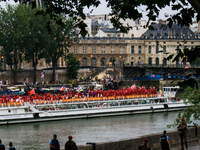 The Olympic Games of Paris 2024 are realizing the historical opening in Paris, France, on July 26, 2024. Boats with all 205 countries repres...