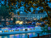 The Olympic Games of Paris 2024 are realizing the historical opening in Paris, France, on July 26, 2024. Boats with all 205 countries repres...