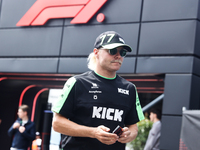 Valtteri Bottas of Kick Sauber before first practice ahead of the Formula 1 Belgian Grand Prix at Spa-Francorchamps in Spa, Belgium on July...