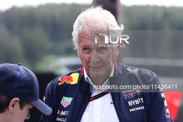 Helmut Marko before first practice ahead of the Formula 1 Belgian Grand Prix at Spa-Francorchamps in Spa, Belgium on July 26, 2024. 