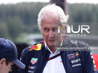 Helmut Marko before first practice ahead of the Formula 1 Belgian Grand Prix at Spa-Francorchamps in Spa, Belgium on July 26, 2024. (