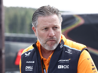 Zak Brown before first practice ahead of the Formula 1 Belgian Grand Prix at Spa-Francorchamps in Spa, Belgium on July 26, 2024. (