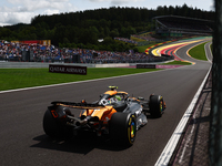 Lando Norris of McLaren during first practice ahead of the Formula 1 Belgian Grand Prix at Spa-Francorchamps in Spa, Belgium on July 26, 202...