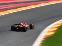 Charles Leclerc of Ferrari during first practice ahead of the Formula 1 Belgian Grand Prix at Spa-Francorchamps in Spa, Belgium on July 26,...