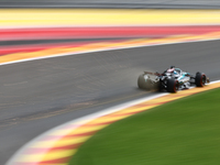 George Russell of Mercedes during first practice ahead of the Formula 1 Belgian Grand Prix at Spa-Francorchamps in Spa, Belgium on July 26,...