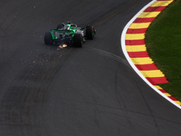 Valtteri Bottas of Kick Sauber during first practice ahead of the Formula 1 Belgian Grand Prix at Spa-Francorchamps in Spa, Belgium on July...