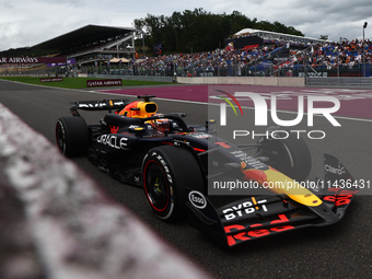 Max Verstappen of Red Bull Racing during first practice ahead of the Formula 1 Belgian Grand Prix at Spa-Francorchamps in Spa, Belgium on Ju...