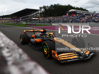 Oscar Piastri of McLaren during first practice ahead of the Formula 1 Belgian Grand Prix at Spa-Francorchamps in Spa, Belgium on July 26, 20...