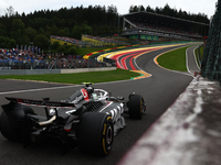 Nico Hulkenberg of Haas during first practice ahead of the Formula 1 Belgian Grand Prix at Spa-Francorchamps in Spa, Belgium on July 26, 202...