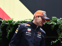 Max Verstappen of Red Bull Racing before second practice ahead of the Formula 1 Belgian Grand Prix at Spa-Francorchamps in Spa, Belgium on J...