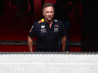 Christian Horner before second practice ahead of the Formula 1 Belgian Grand Prix at Spa-Francorchamps in Spa, Belgium on July 26, 2024. (