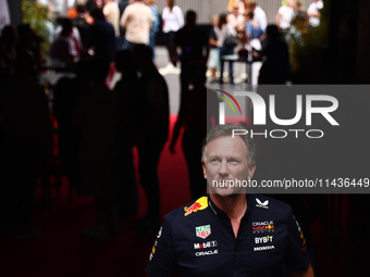 Christian Horner before second practice ahead of the Formula 1 Belgian Grand Prix at Spa-Francorchamps in Spa, Belgium on July 26, 2024. (