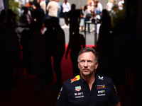 Christian Horner before second practice ahead of the Formula 1 Belgian Grand Prix at Spa-Francorchamps in Spa, Belgium on July 26, 2024. (